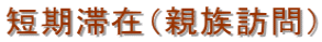 短期滞在(親族訪問)